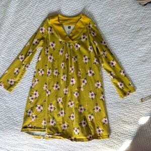 Tea Collection mustard yellow long sleeve dress